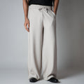 OYSTER CREAM FLOW FABRIC PANT