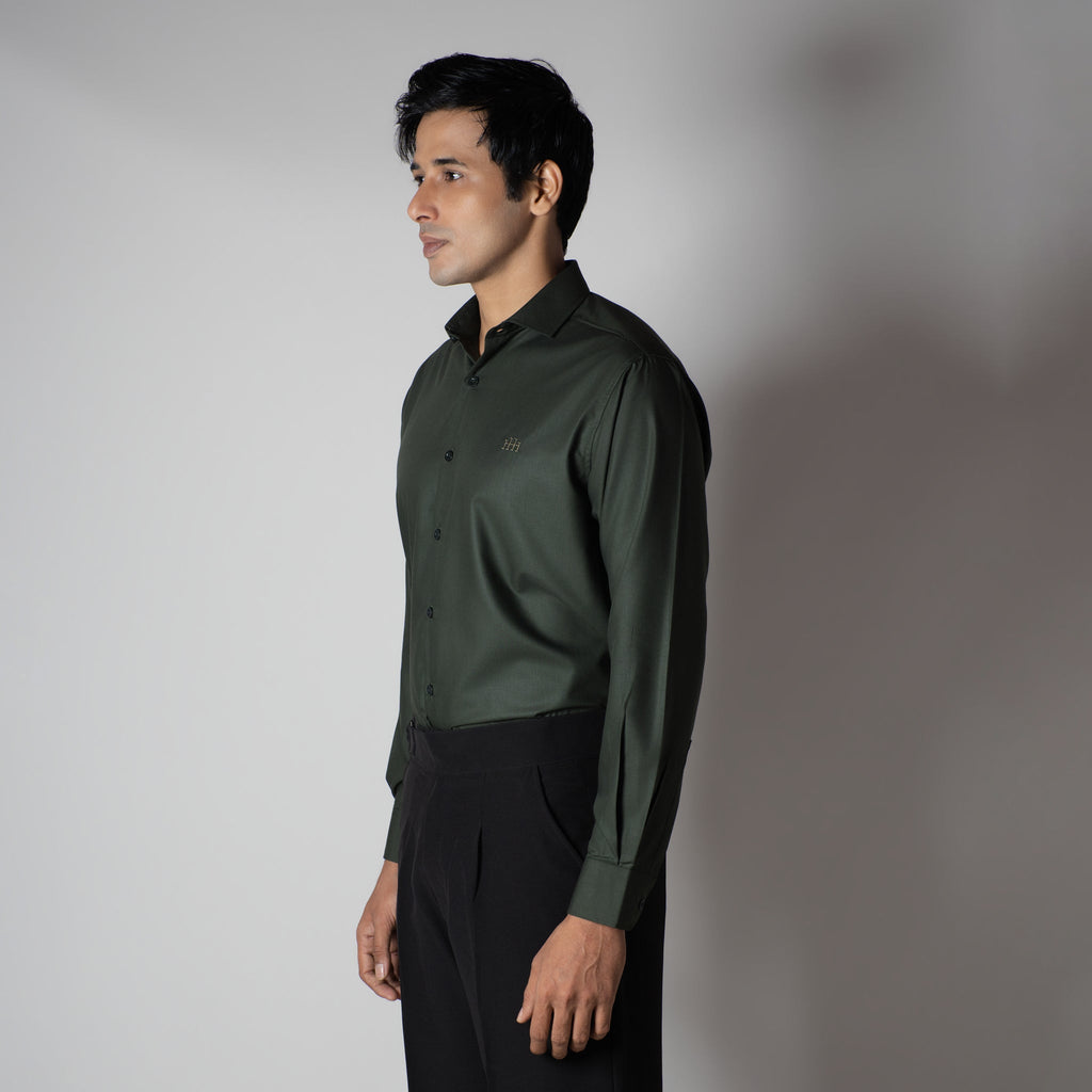 GREEN FEATHER SHIRT