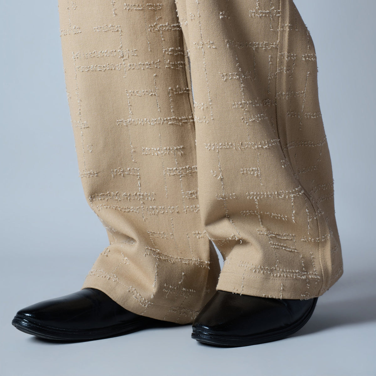 BEIGE ROOFING BOOT CUT DENIM
