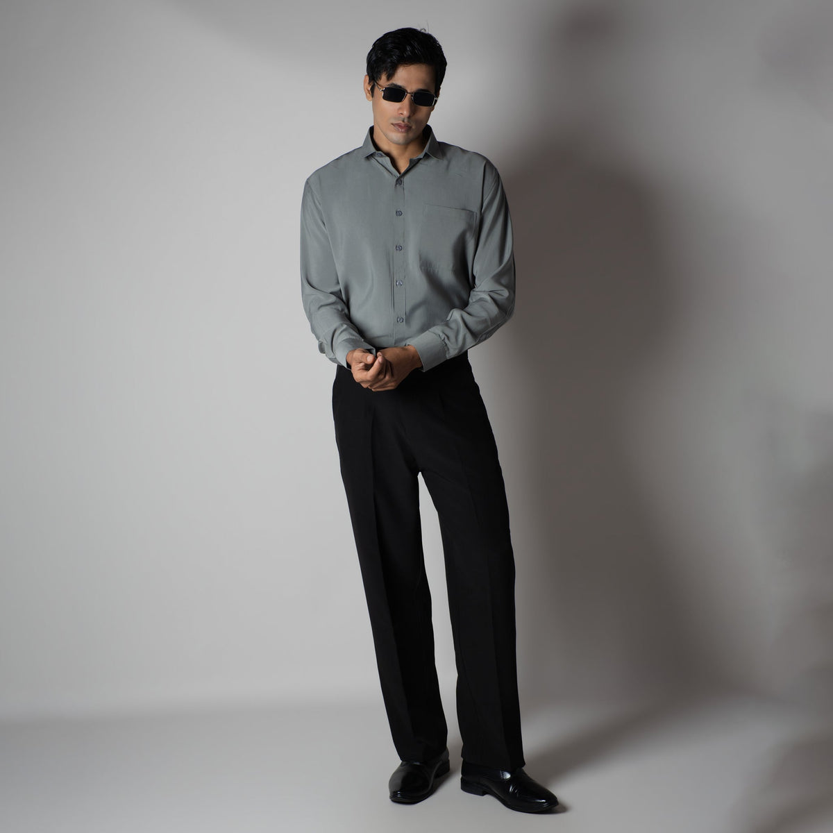 ASH GRAY ESSENTIAL SUEDE LUXE SHIRT