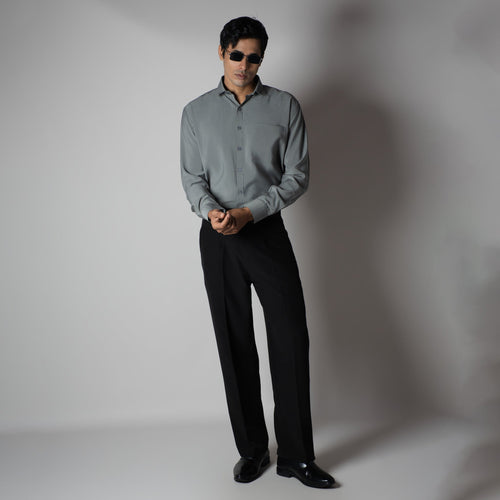 ASH GRAY ESSENTIAL SUEDE LUXE SHIRT
