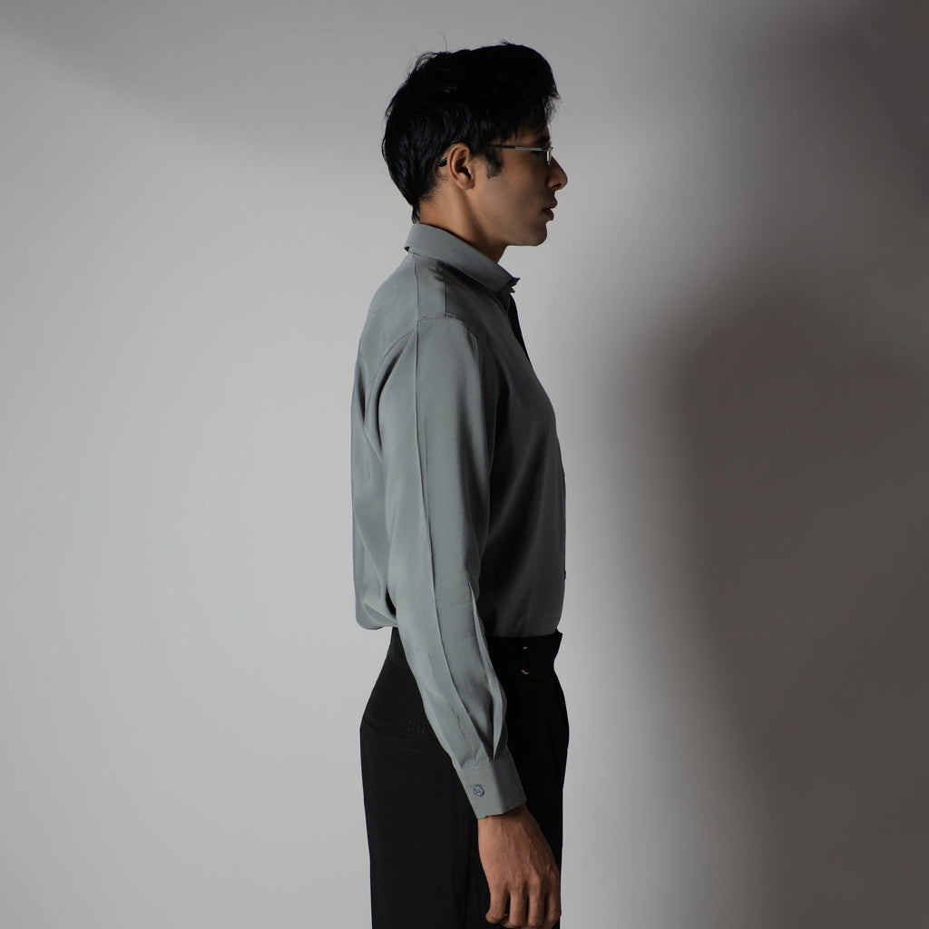 ASH GRAY ESSENTIAL SUEDE LUXE SHIRT