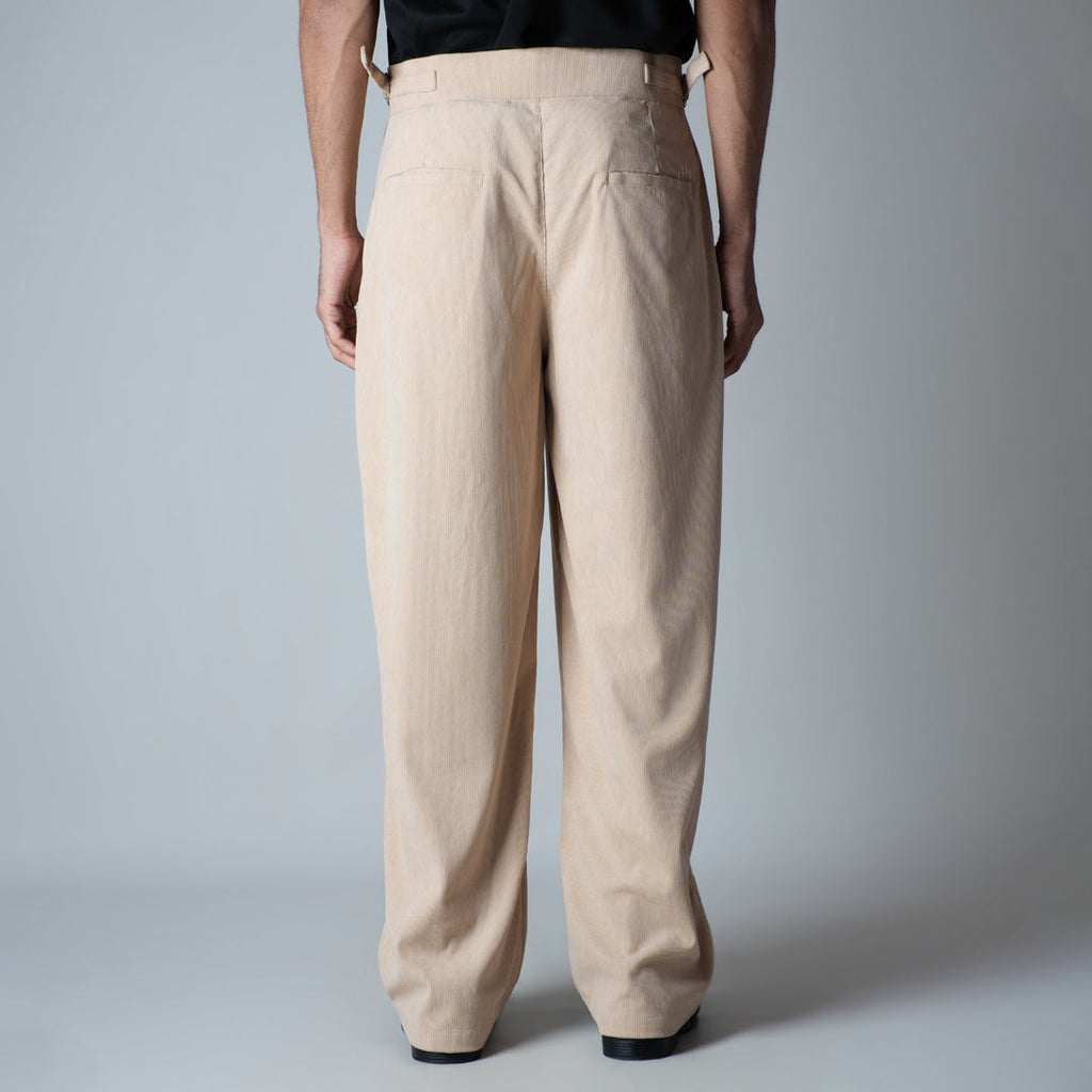 SAND CORDUROY FORMAL TROUSER