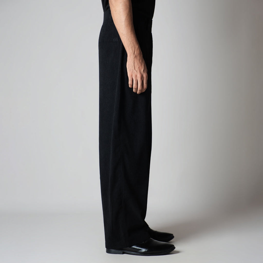 BLACK CORDUROY FORMAL TROUSER