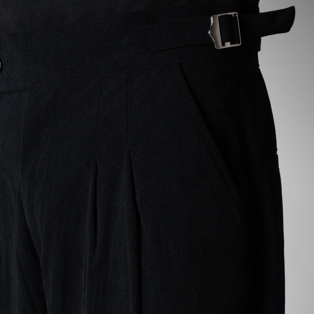BLACK CORDUROY FORMAL TROUSER