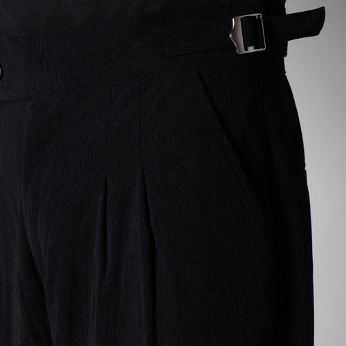 BLACK CORDUROY FORMAL TROUSER