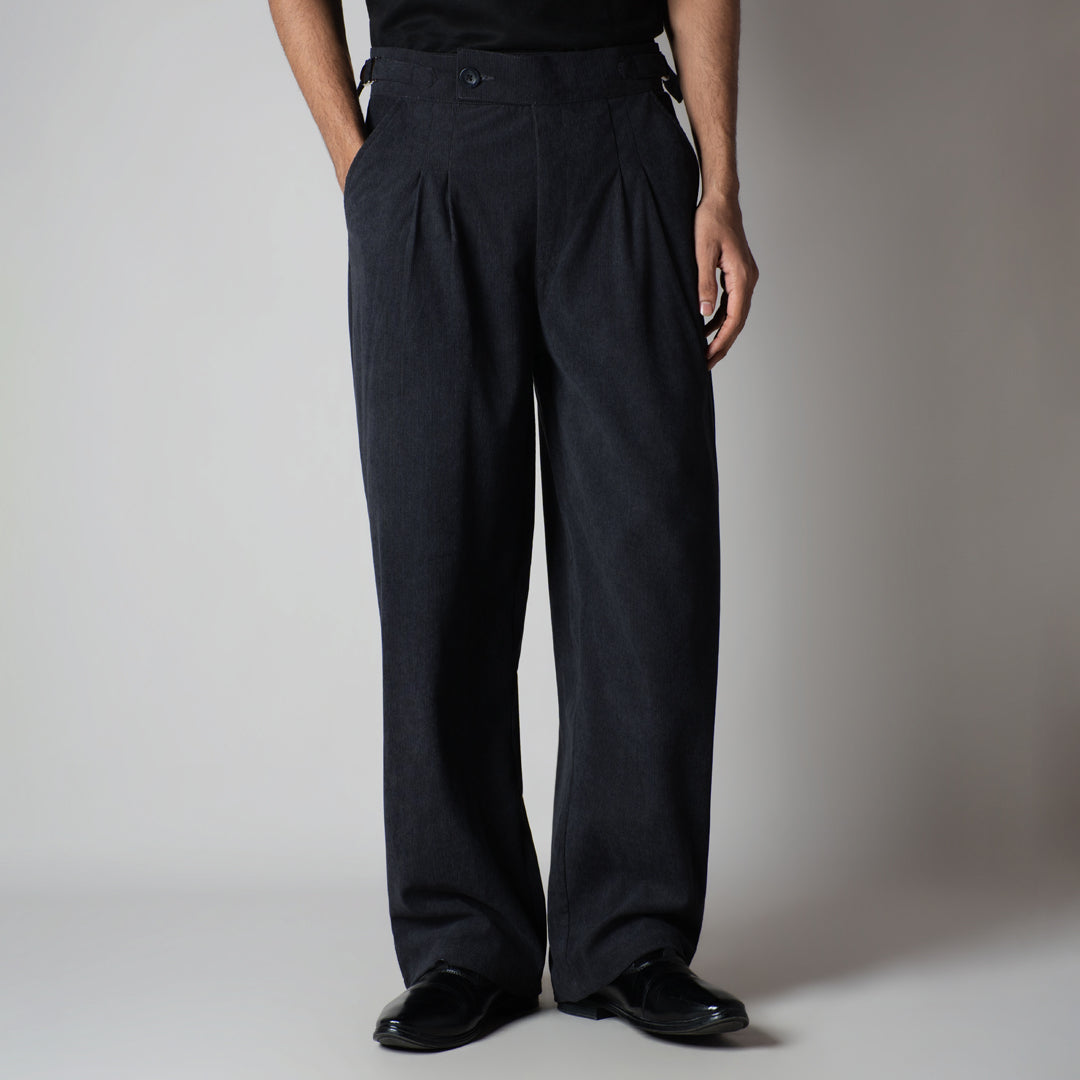 CHARCOAL CORDUROY FORMAL TROUSER