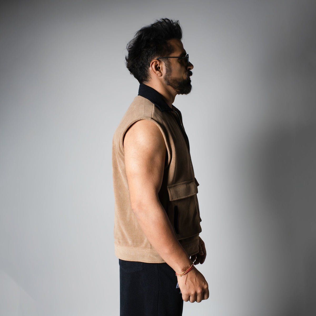 SAND DUAL KNITDRIP UTILITY JACKET