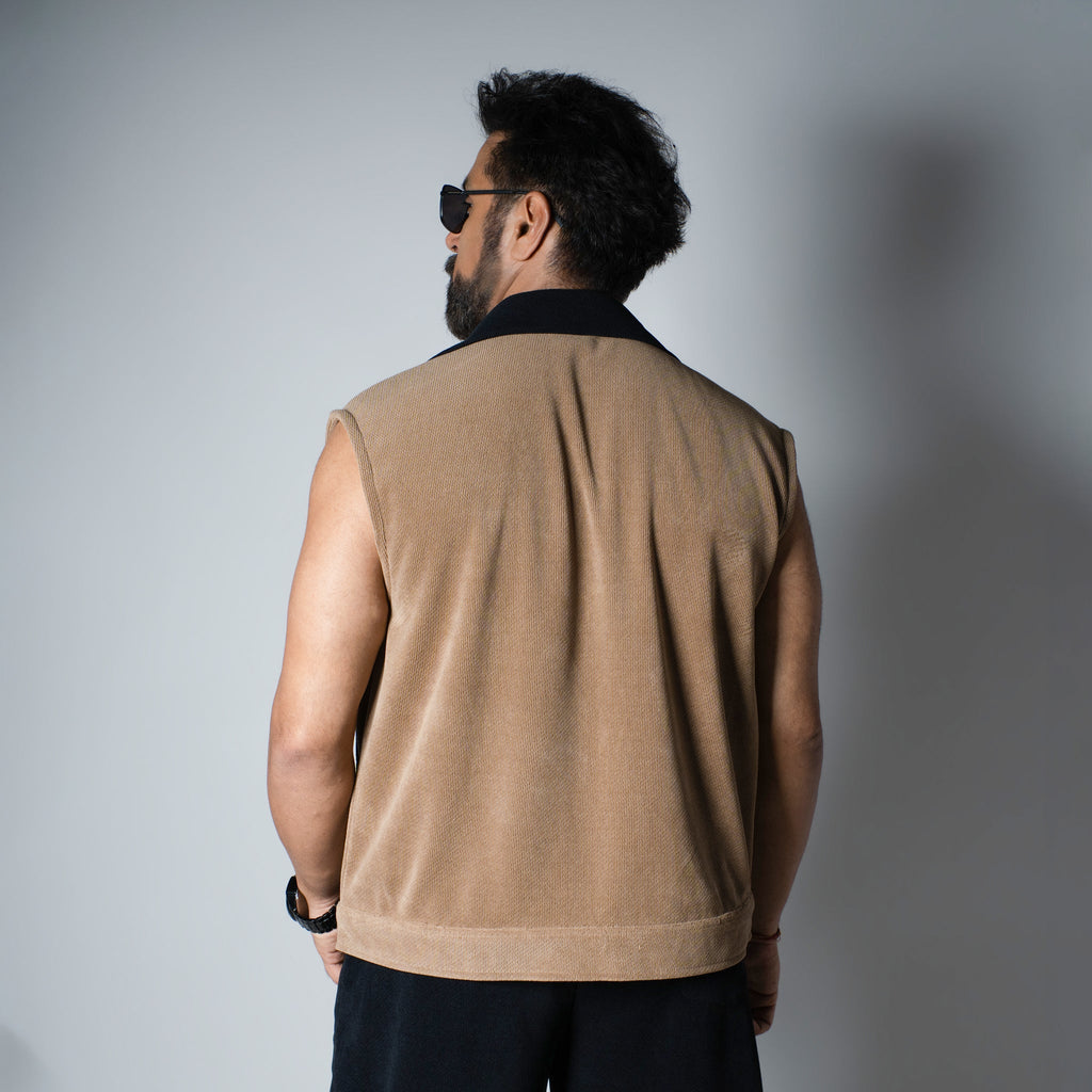 SAND DUAL KNITDRIP UTILITY JACKET