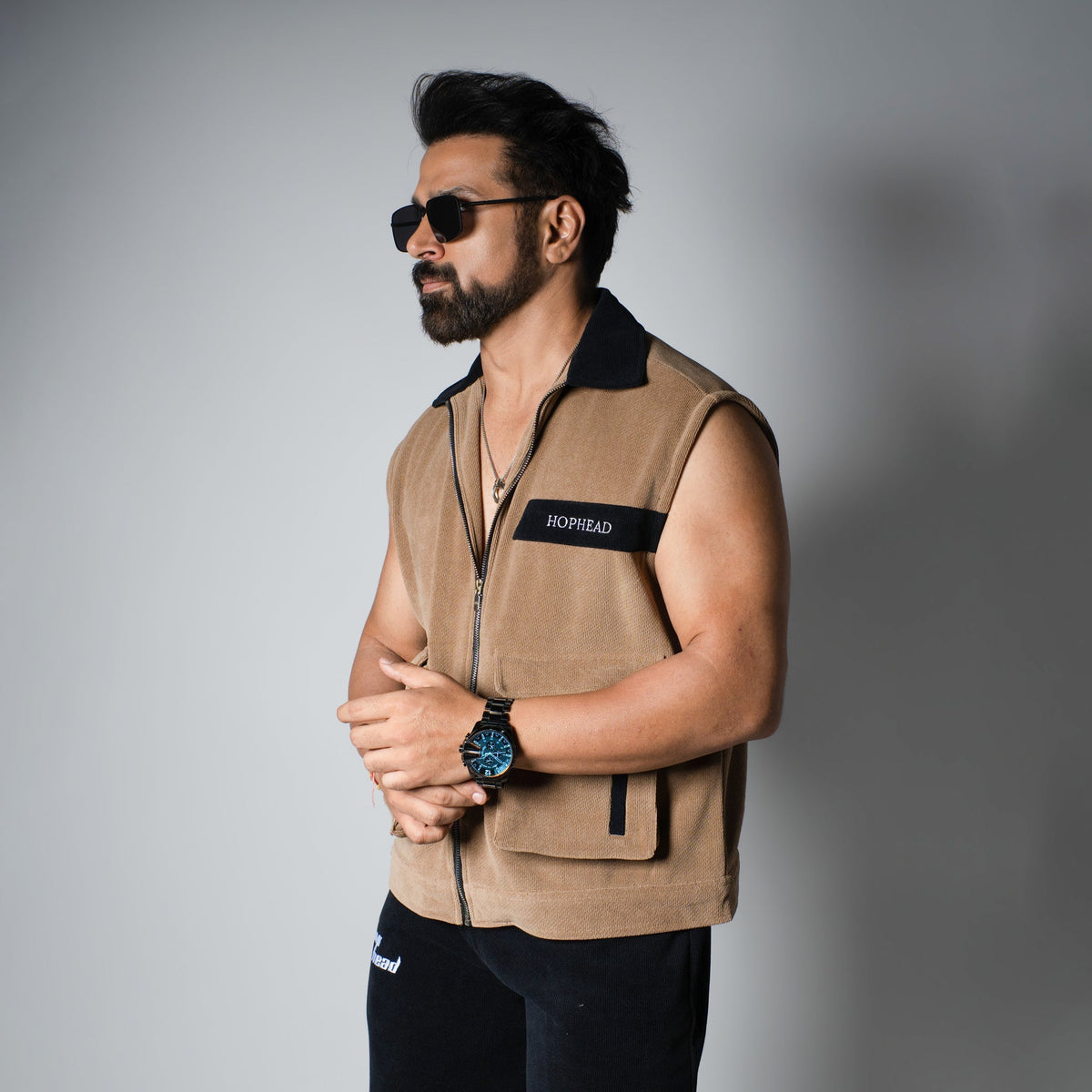 SAND DUAL KNITDRIP UTILITY JACKET