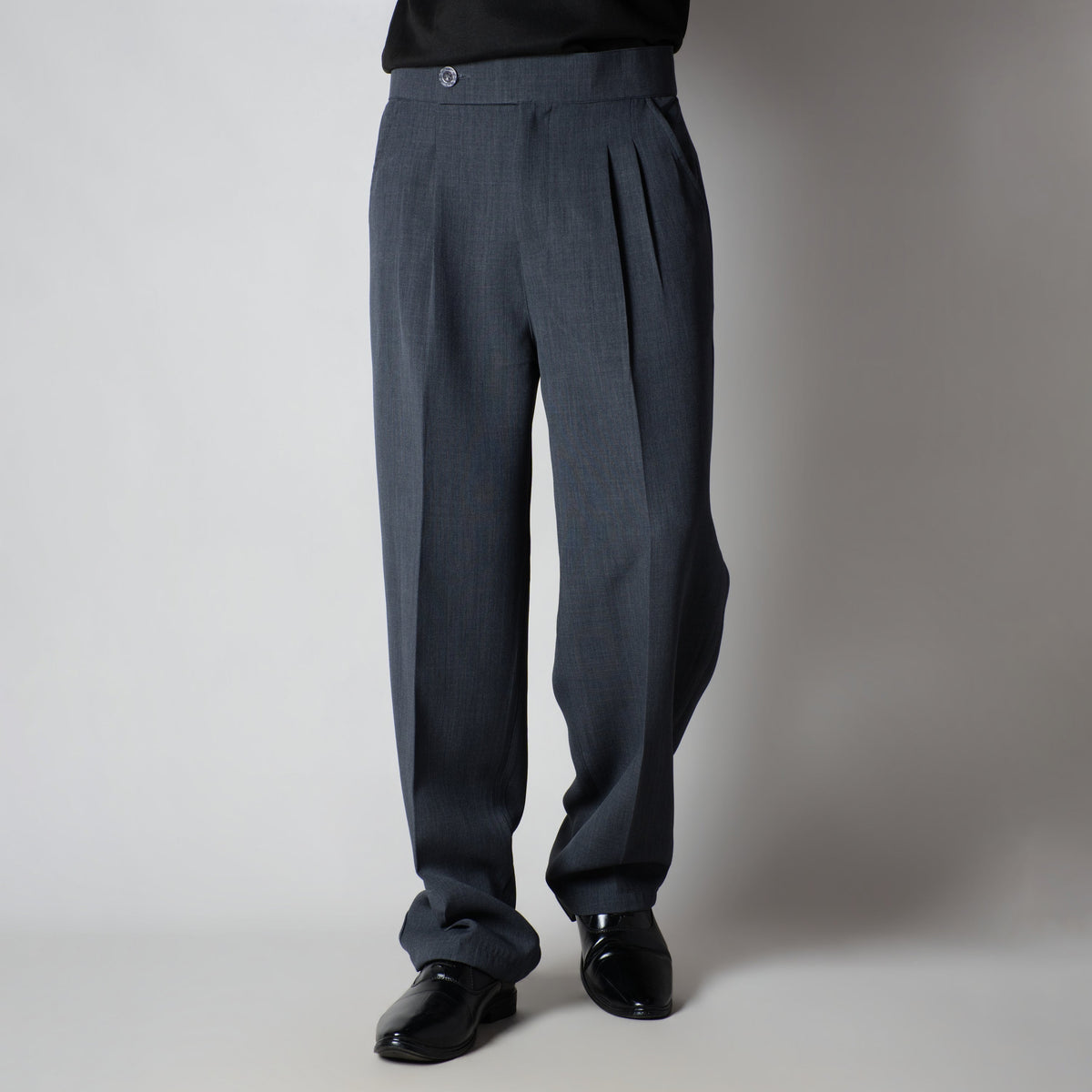 DARK GREY SINGLE BUTTON TROUSER