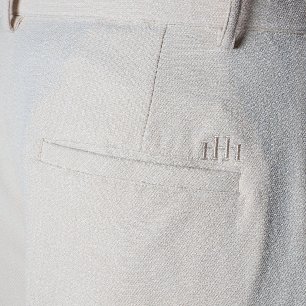 IVORY DOUBLE FLAP TROUSER