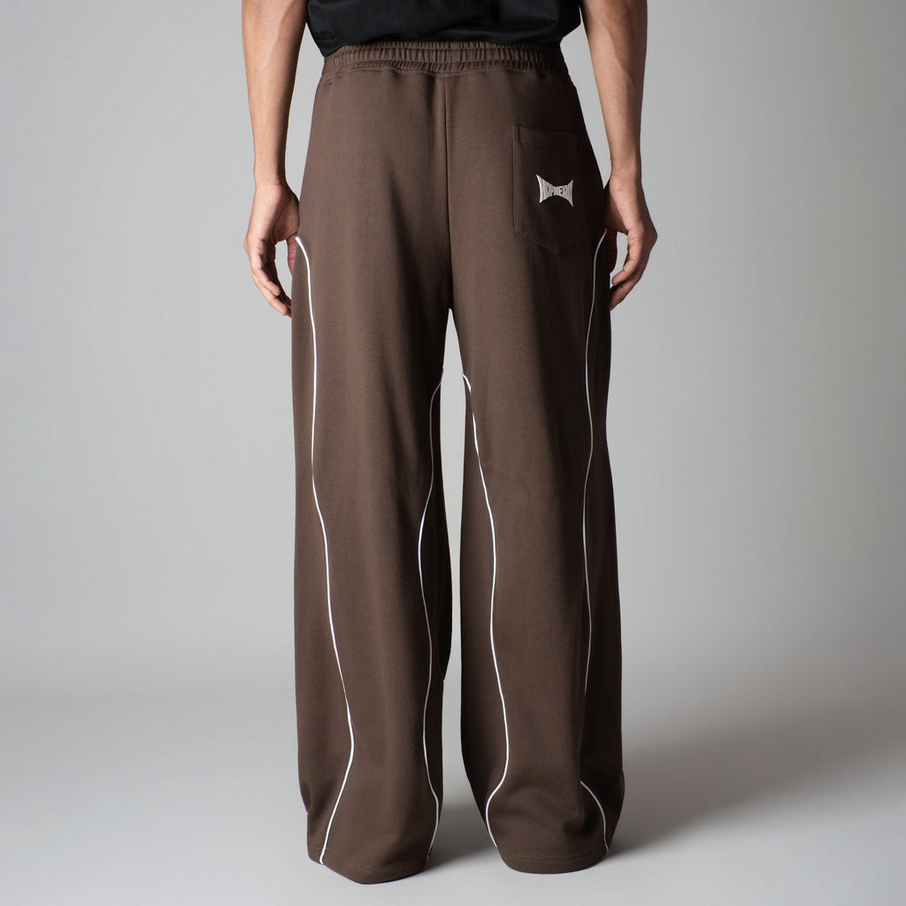 BROWN WAVY EDGE SWEATPANT