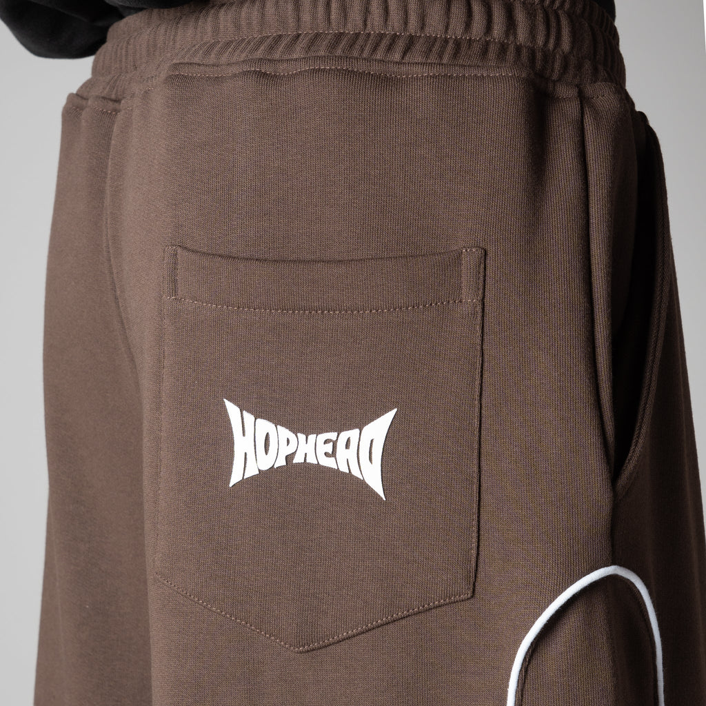 BROWN WAVY EDGE SWEATPANT