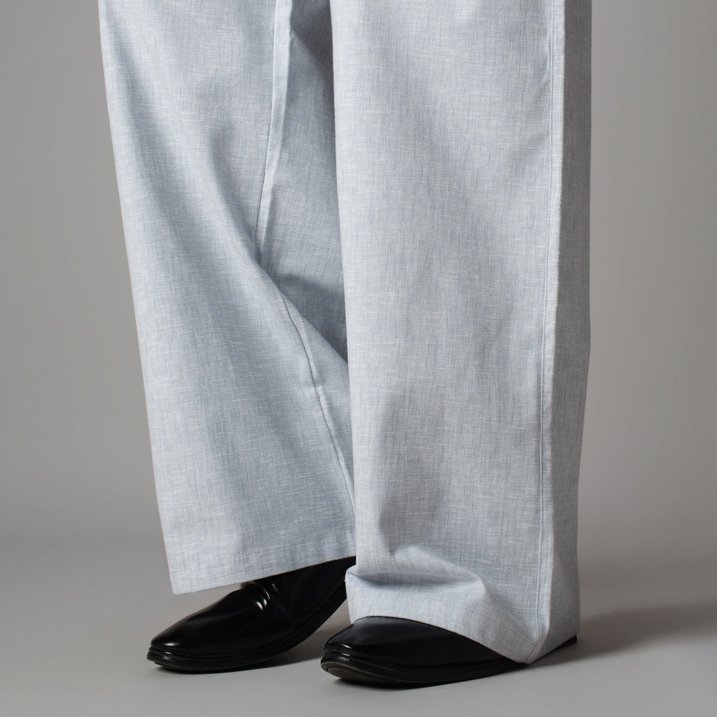 ICE BLUE SOFTMOVE COTTON LINEN PANTS