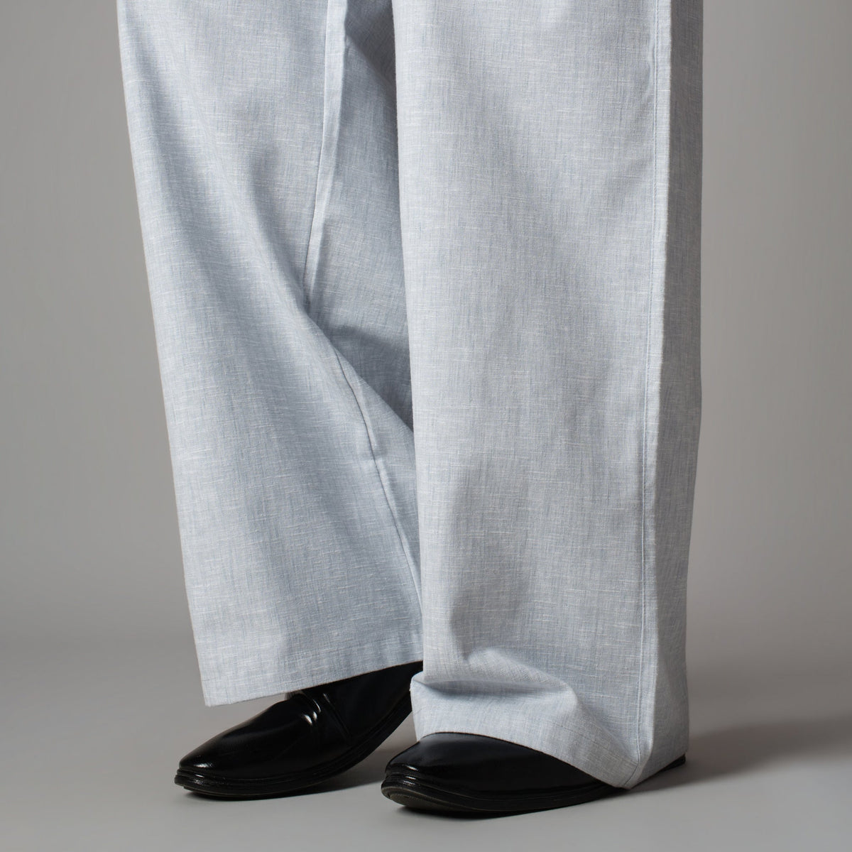 ICE BLUE SOFTMOVE COTTON LINEN PANTS