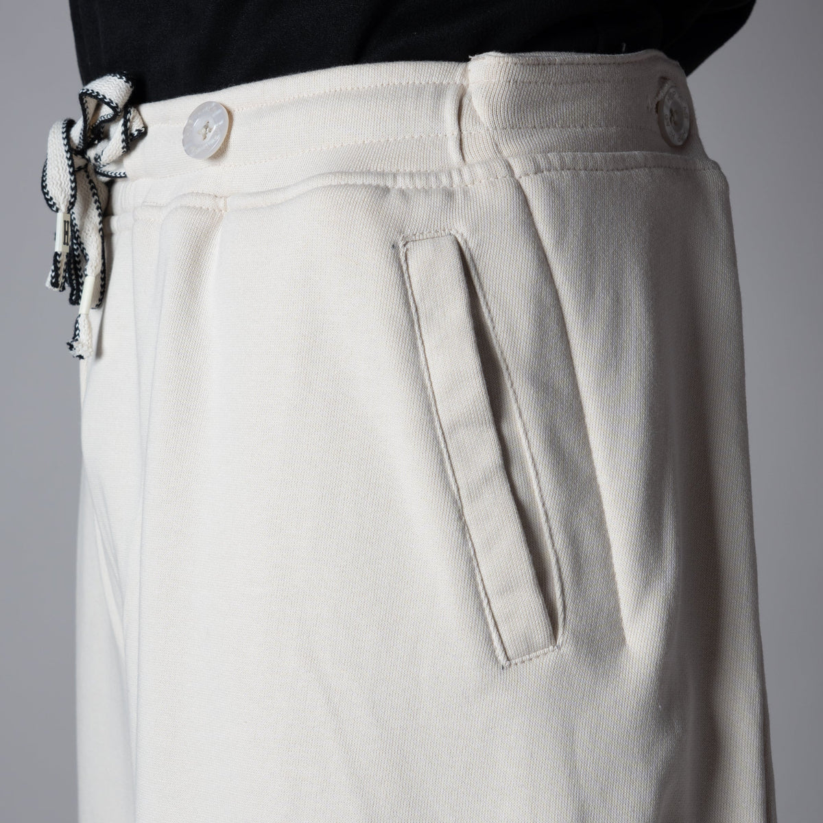 IVORY EXTRA PANEL SWEATPANTS