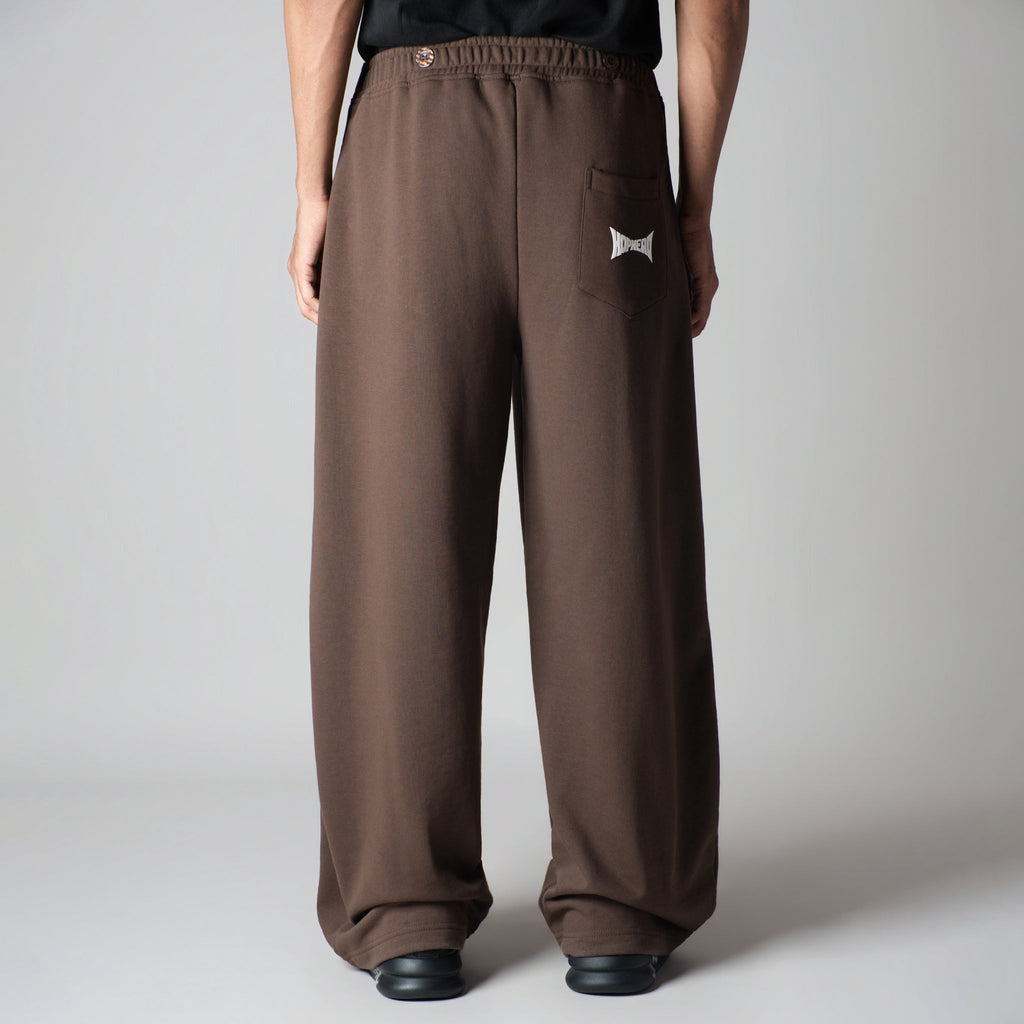 BROWN EXTRA PANEL SWEATPANTS