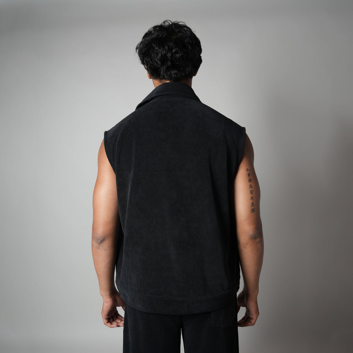 BLACK KNITDRIP UTILITY JACKET