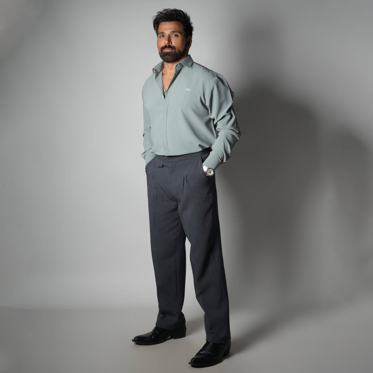SAGE GREY KOREAN ULTRALITE SHIRT