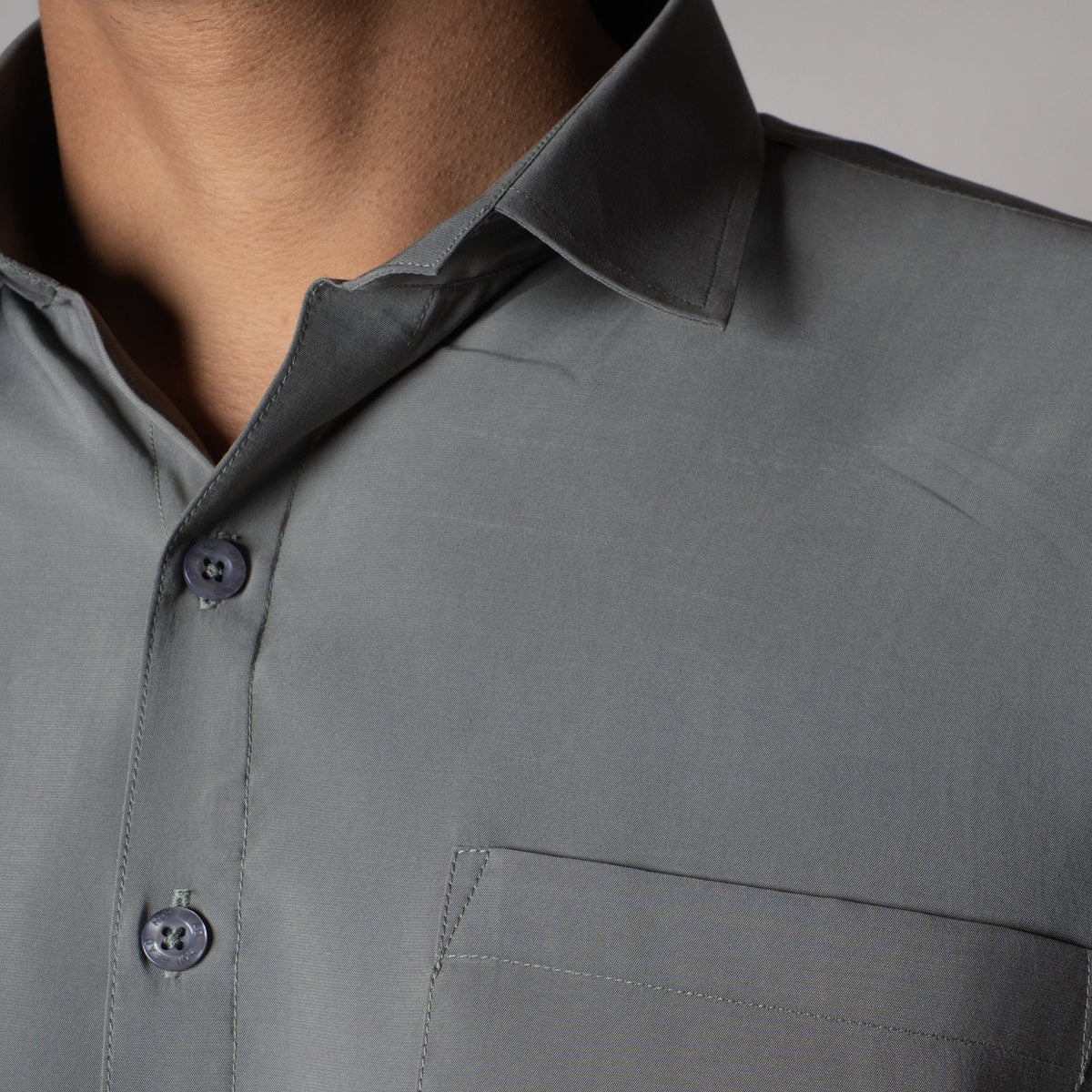 ASH GRAY ESSENTIAL SUEDE LUXE SHIRT