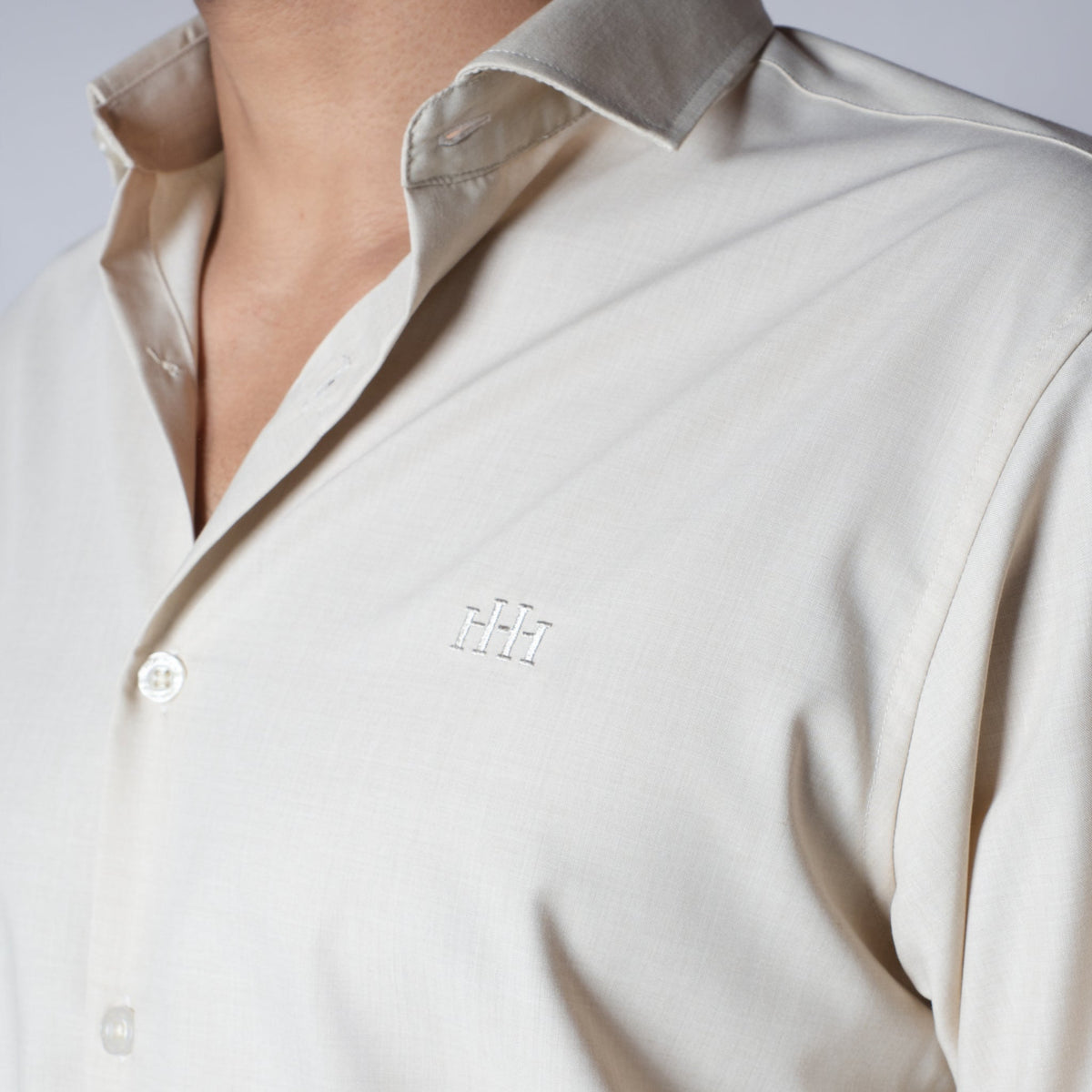 BEIGE FEATHER SHIRT