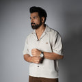 Beige Cuban Collar Shirt