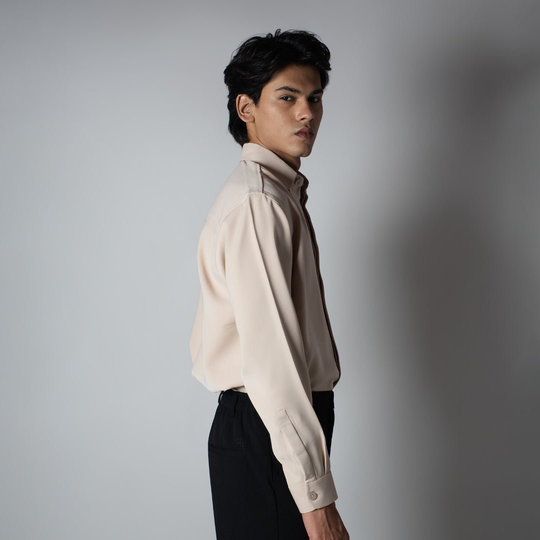 BEIGE KOREAN SHIRT