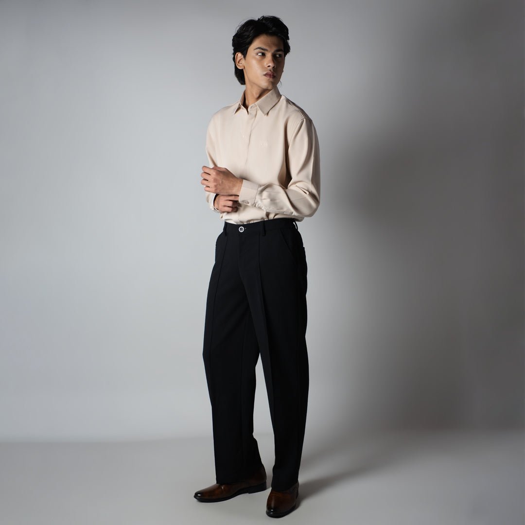 BEIGE KOREAN SHIRT