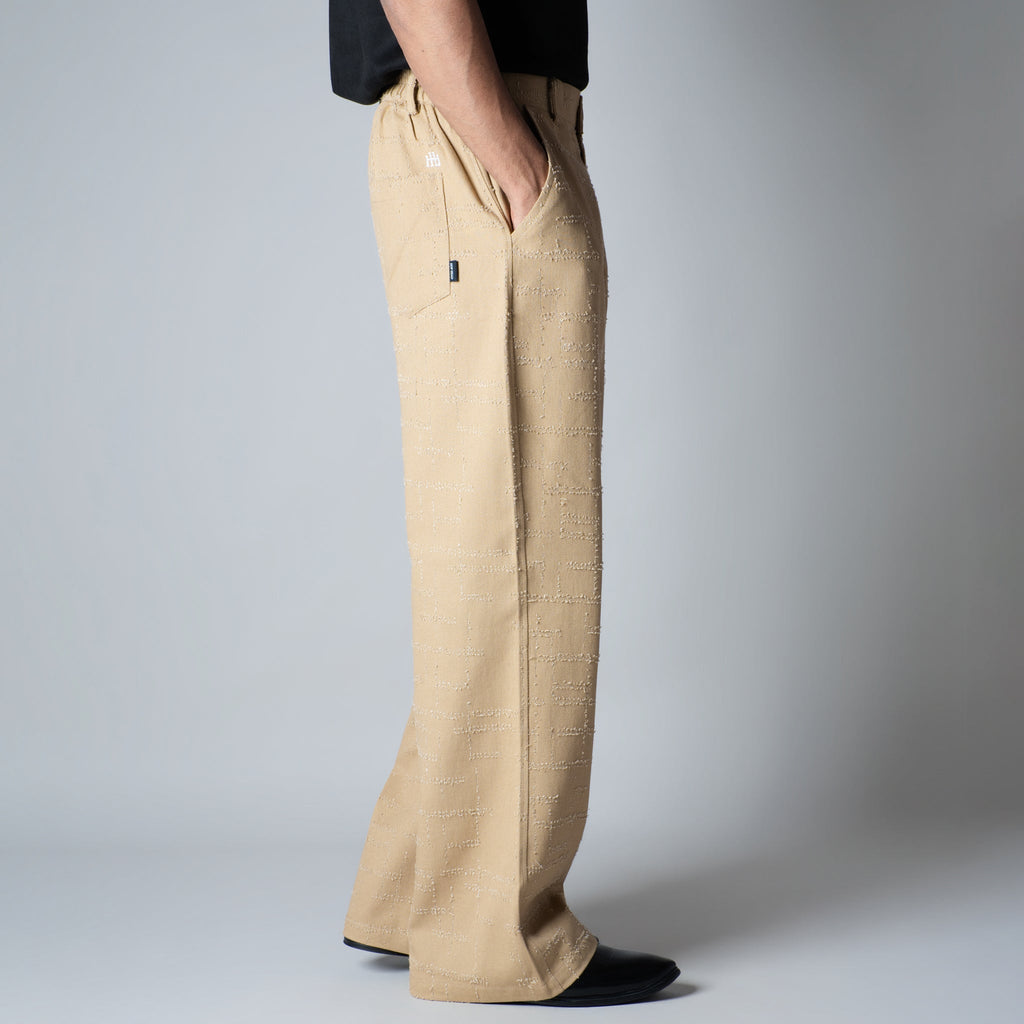 BEIGE ROOFING BOOT CUT DENIM