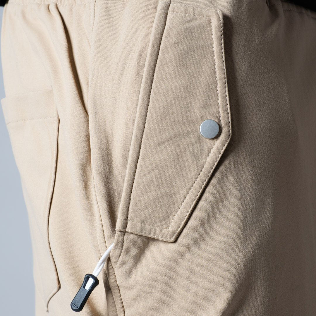 BEIGE SIDE POCKET CARGO SWEATPANTS