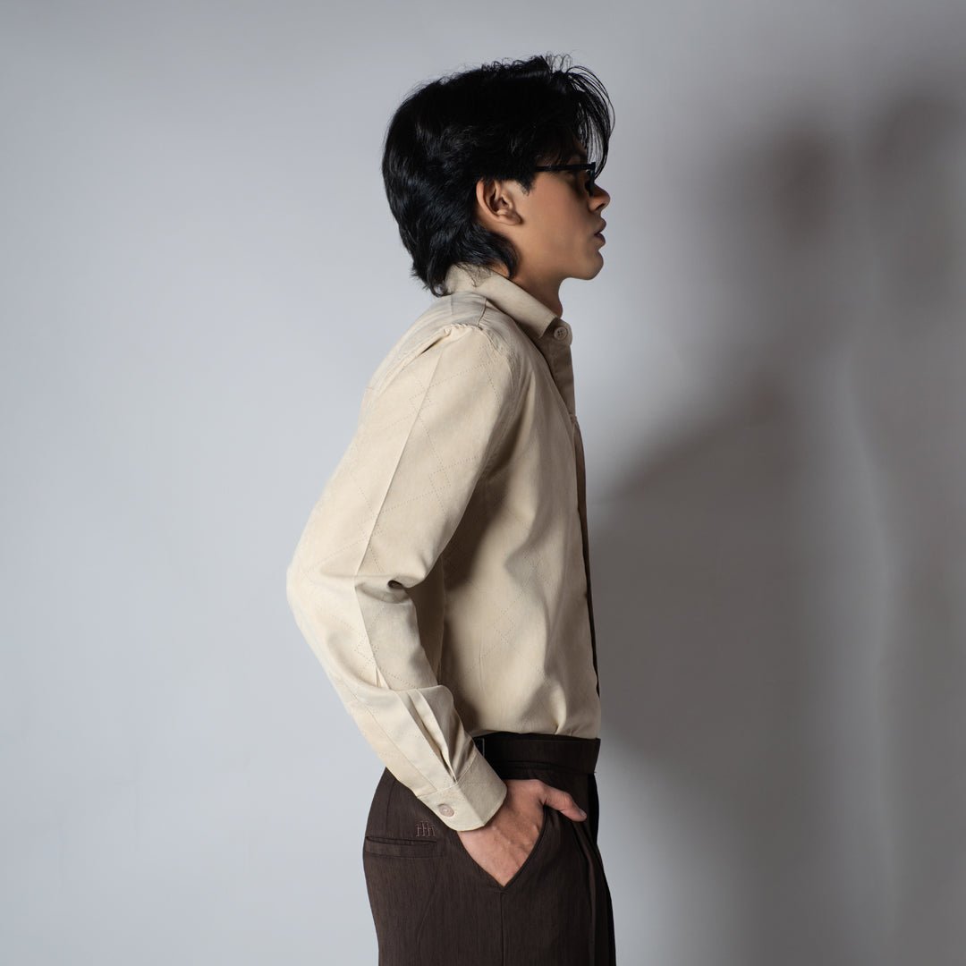 BISQUE SUEDE LASER LUXE SHIRT