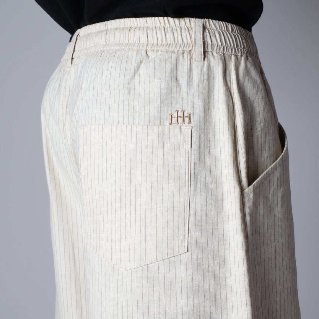 BEIGE VERTICAL STRIPED PANT