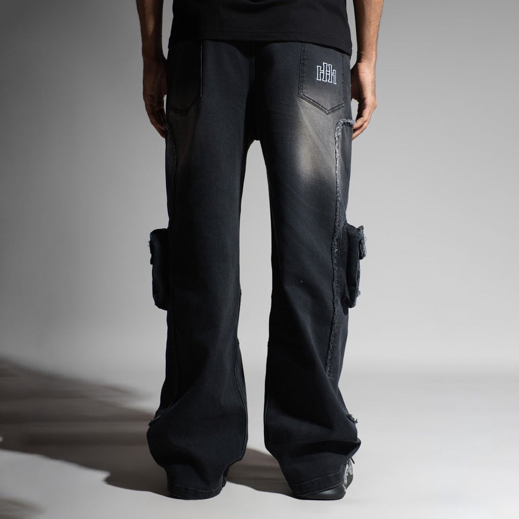 BLACK 3D CIRCUIT DENIM