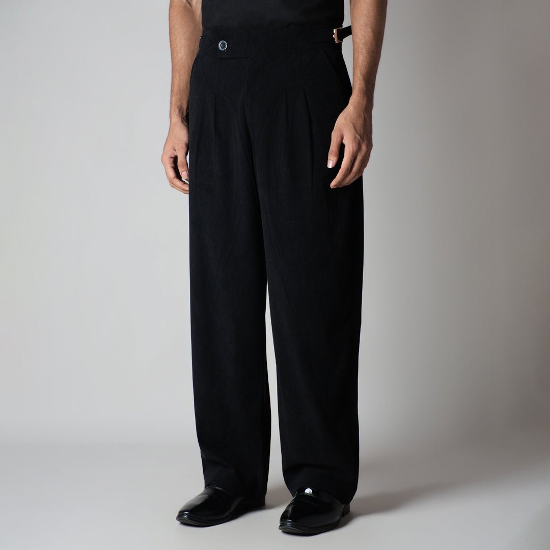 BLACK CORDUROY FORMAL TROUSER