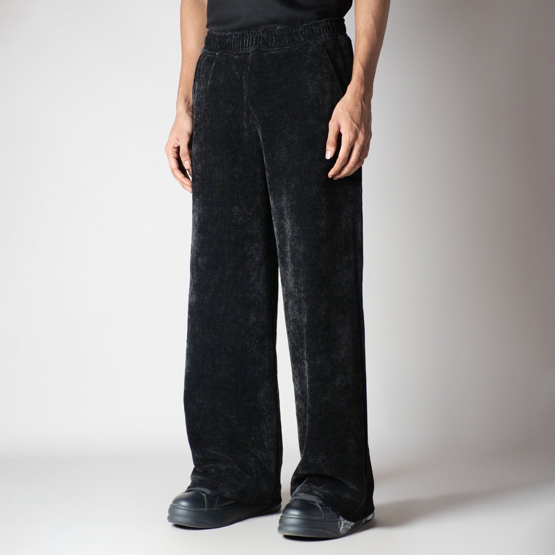 BLACK SOFTEDGE JACQUARD SWEATPANT