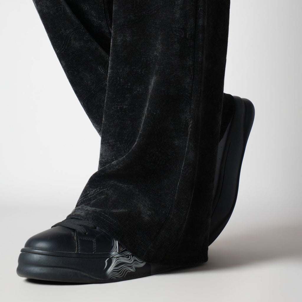 BLACK SOFTEDGE JACQUARD SWEATPANT