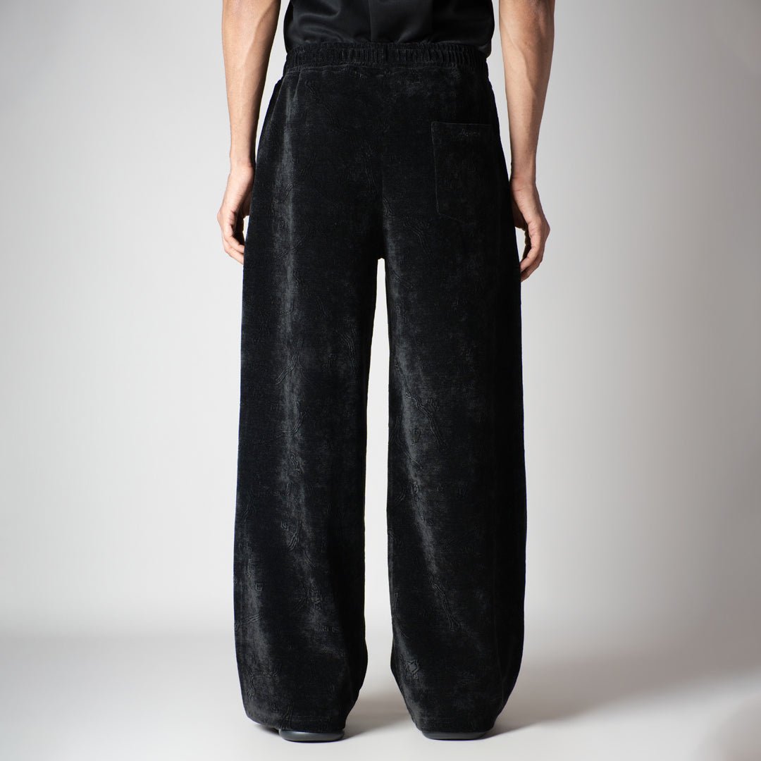 BLACK SOFTEDGE JACQUARD SWEATPANT