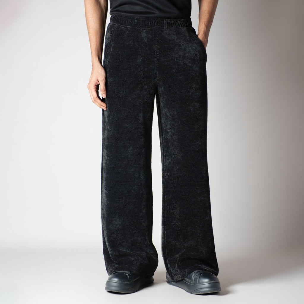 BLACK SOFTEDGE JACQUARD SWEATPANT