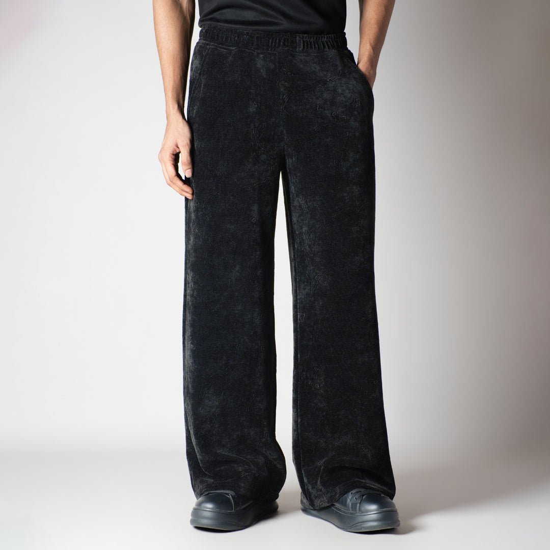 BLACK SOFTEDGE JACQUARD SWEATPANT