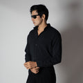 BLACK ESSENTIAL SUEDE LUXE SHIRT