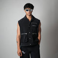 BLACK KNITDRIP UTILITY JACKET