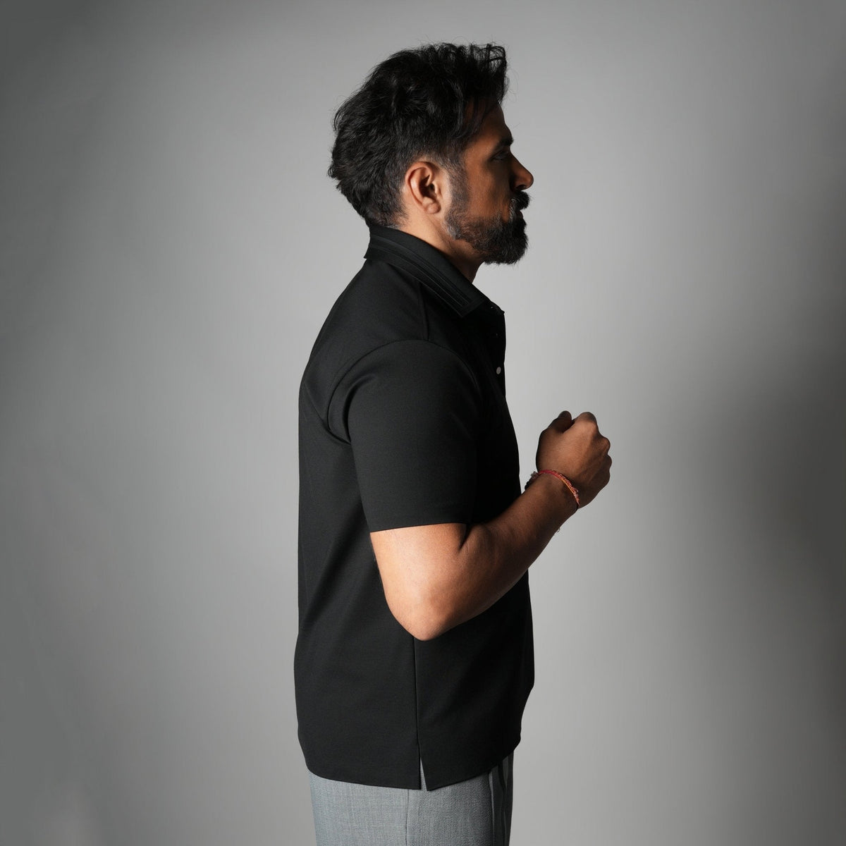 BLACK PRIME SEAMLESS POLO