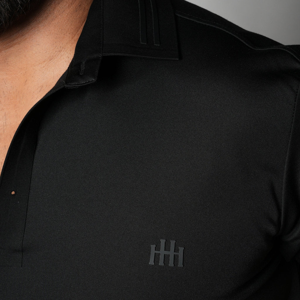 BLACK PRIME SEAMLESS POLO