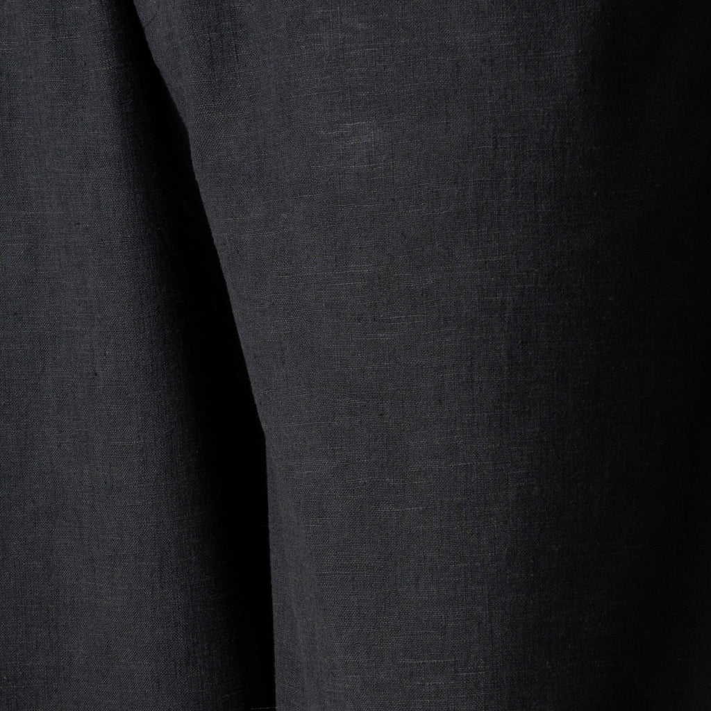BLACK SOFTMOVE COTTON LINEN PANTS