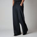 BLACK SOFTMOVE COTTON LINEN PANTS