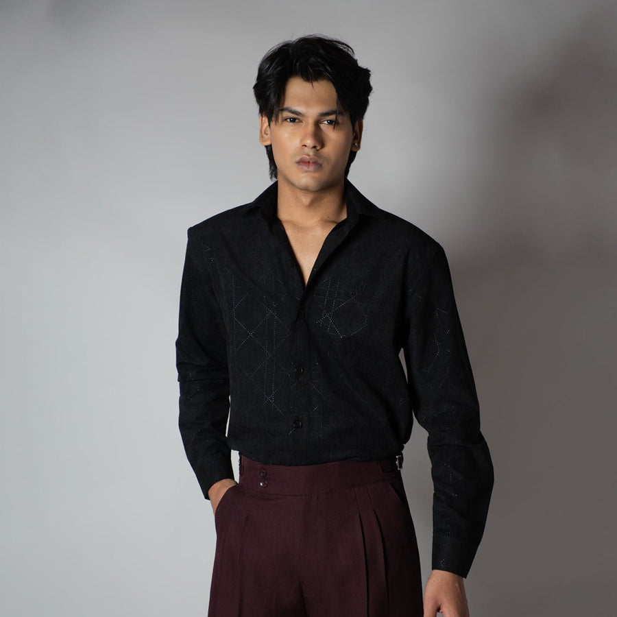 BLACKEND SUEDE LASER LUXE SHIRT