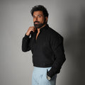 BLACK SUEDE LASER LUXE SHIRT