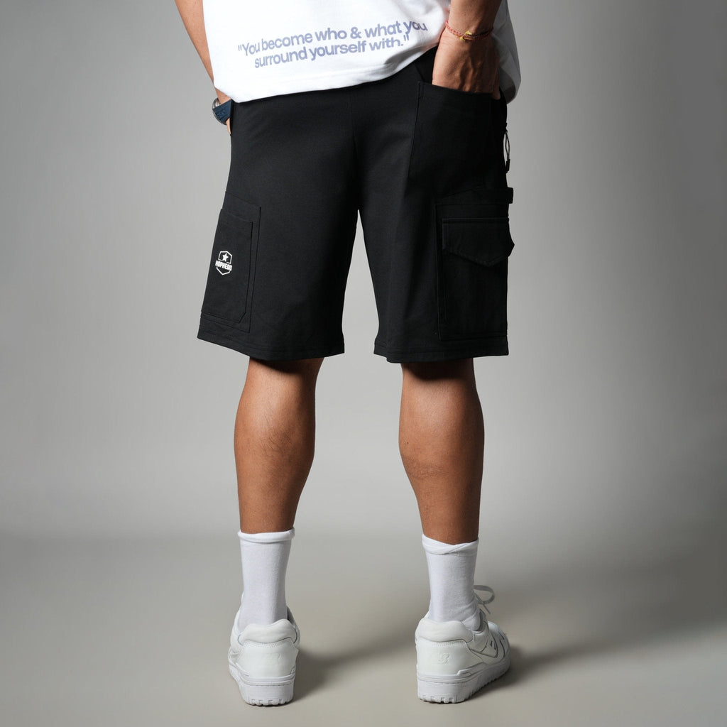 BLACK VERTEX EDGE SHORTS
