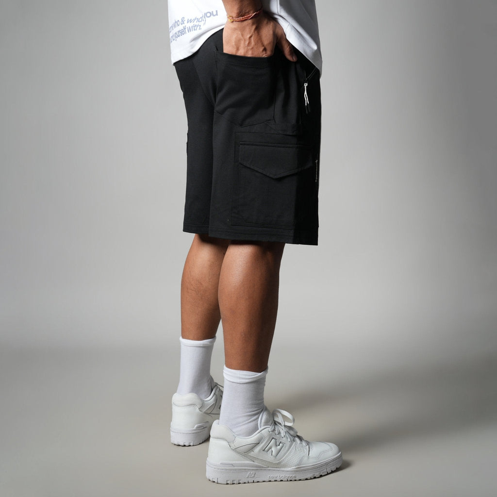 BLACK VERTEX EDGE SHORTS
